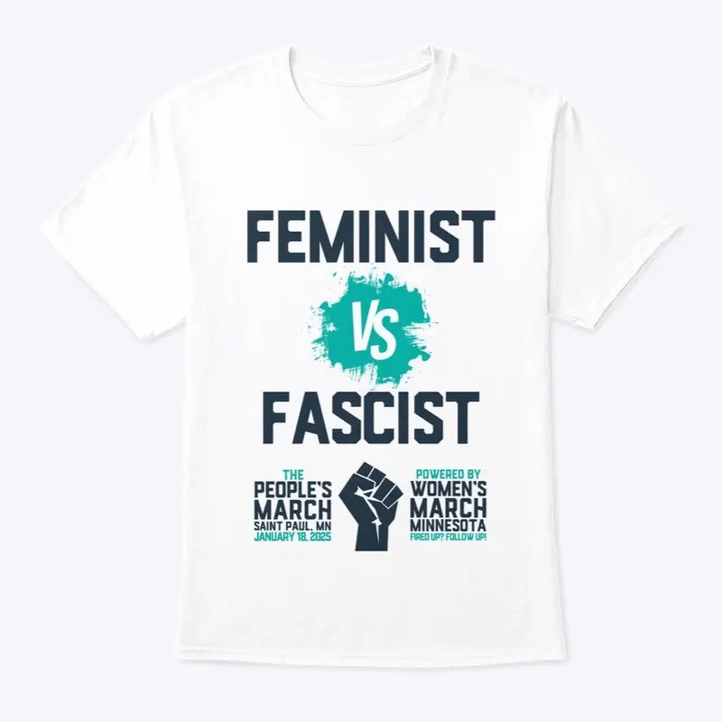 Feminist vs Fascist Blue