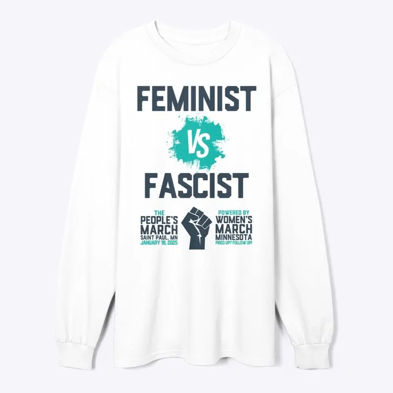 Feminist vs Fascist Blue