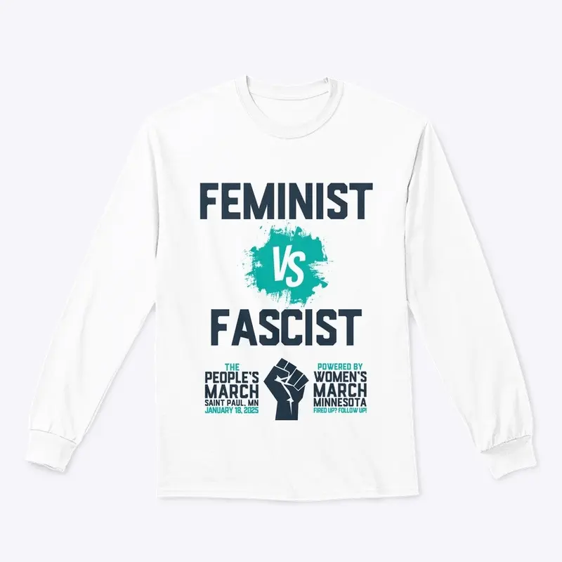 Feminist vs Fascist Blue