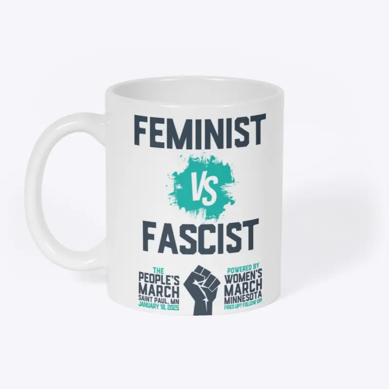 Feminist vs Fascist Blue