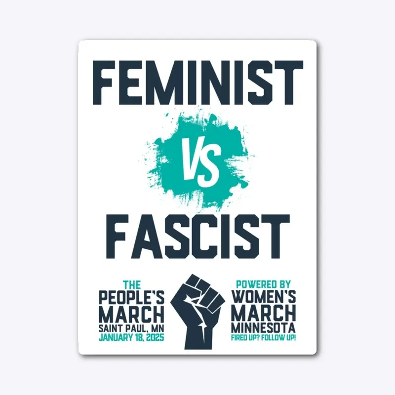 Feminist vs Fascist Blue