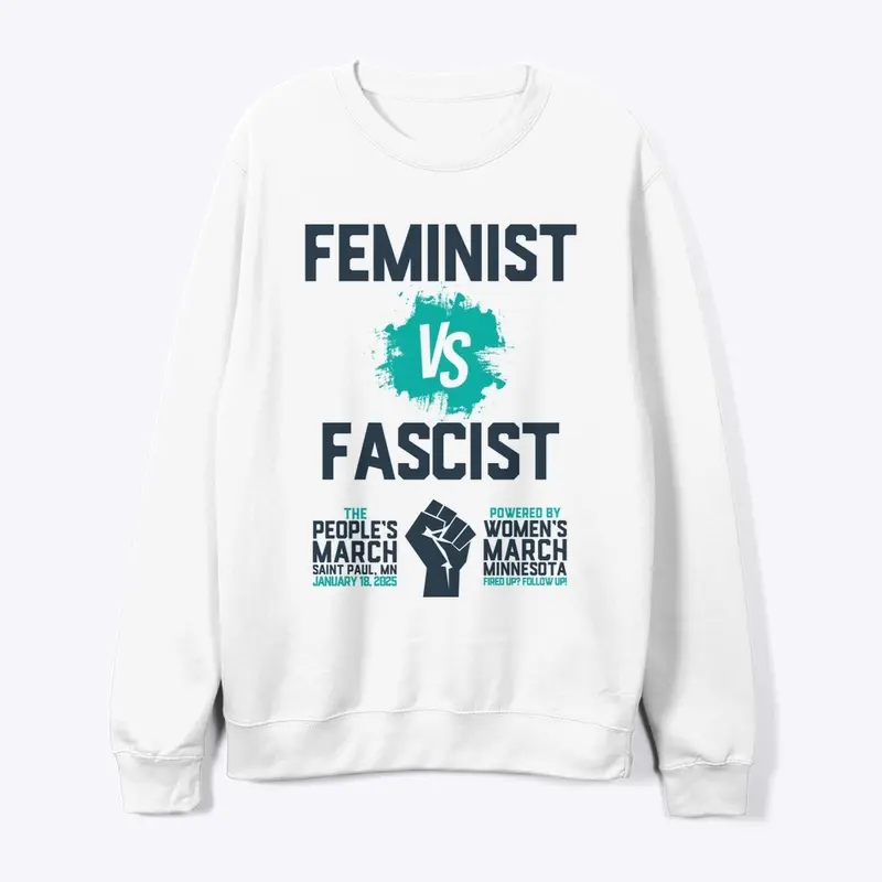 Feminist vs Fascist Blue