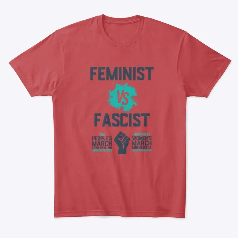 Feminist vs Facist Red